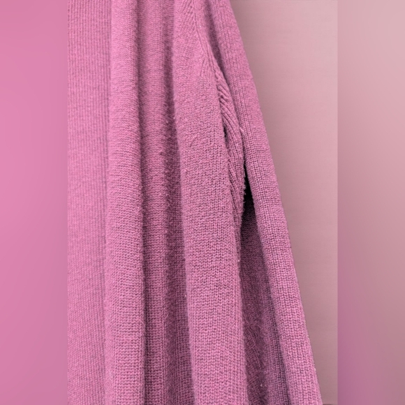 Croft & Barrow Classic Ribbed Open-Front Cardigan Merlot Heather, Large (EUC) - Picture 7 of 10